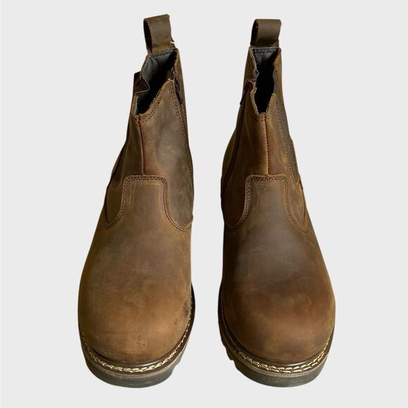 NWB Ad Tec 6" Crazy Horse Soft Toe Chelsea Work Boots Men's 11.5W Leather Rugged - Picture 3 of 16